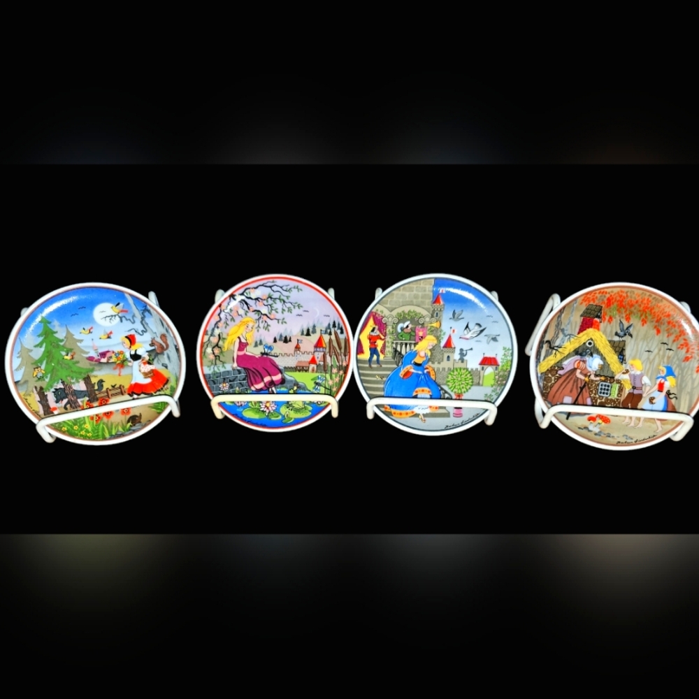 VINTAGE Porcelain Kleiber Miniature Fairy Tale Plates